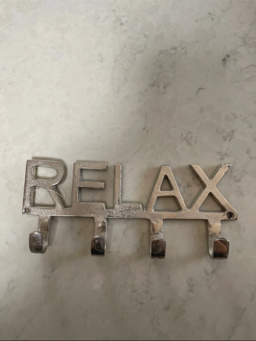 Relax Wall Hook Rack - Silver Home Wall Decor